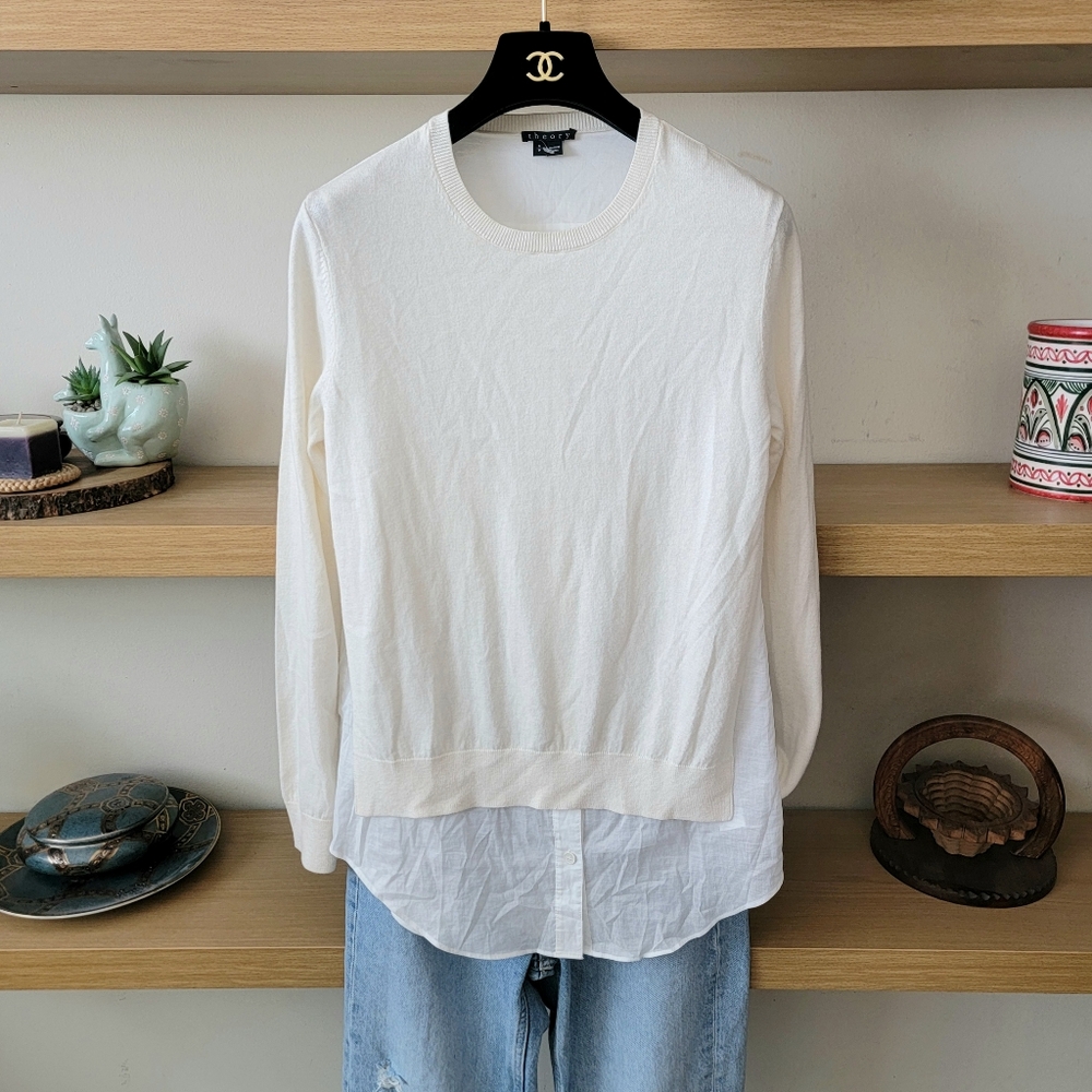 Theory cashmere sweater shirt NWOT